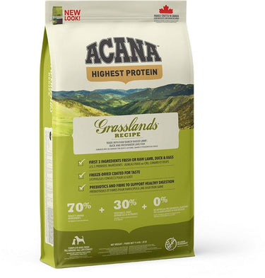 Acana hondenvoer - highest protein grasslands - graanvrij, eiwitrijk, 11.4 kg