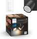 Philips hue runner opbouwspot - warm- tot koelwit licht - 1-spot - zwart - 1 dimmer switch - gu10