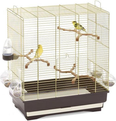 Imac vogelkooi carlotta bruin messing (50x30x56