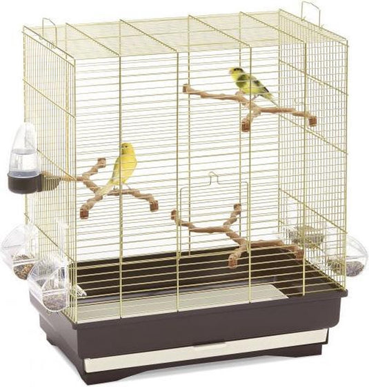 Imac vogelkooi carlotta bruin messing (50x30x56