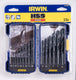 Irwin hss pro serie - boorset voor metaal - 1,0-13,0 mm - voldoet aan din 338 norm - snelle boorsnelheid