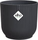 Elho vibes fold rond 25 - bloempot voor binnen - 100% gerecycled plastic - ø 25,0 x h 23.0 cm - antraciet