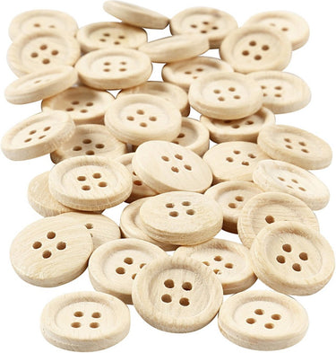Creativ company cc houten knopen 18 mm 40 stuks