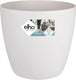 Elho brussels rond wielen 35 - grote bloempot voor binnen - 100% gerecycled plastic - ø 35 x h 33 cm - wit