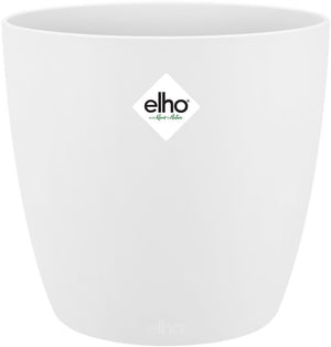 Elho brussels rond 16 - bloempot voor binnen - 100% gerecycled plastic - ø 16.0 x h 14.7 cm - wit