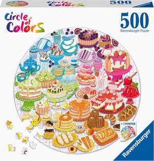 Ravensburger round puzzle circle of colors desserts pastries - legpuzzel - 500 stukjes