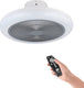 Eglo kostrena plafondventilator met lamp - ø 45,5 cm - 3 snelheden - instelbaar wit licht - dimbaar - ac longer life - wit grijs - sterren - glinsterend