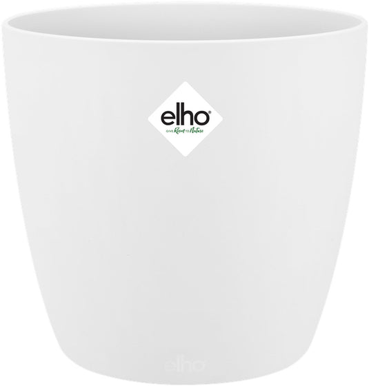 Elho brussels rond 20 - bloempot voor binnen - 100% gerecycled plastic - ø 20.0 x h 18.7 cm - wit