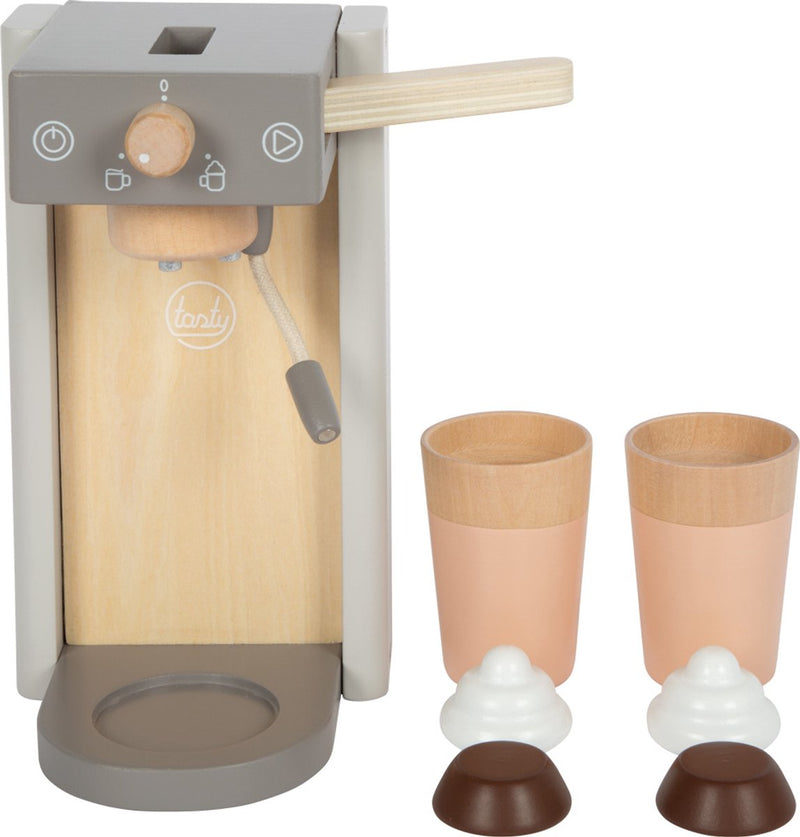 Afbeelding laden in galerijviewer, Small foot koffiemachine speelset grijs 'tasty'
