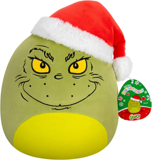 Squishmallows - grinch in santa hat 25cm plush