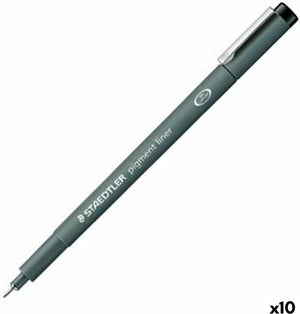 Staedtler - artist series - pigment liner - fineliner - zwart - 0.4 mm - 10 stuks