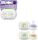 Philips avent ultra start night – glow-in-the-dark siliconen fopspeen – 0-2 mnd – 2 stuks - scf075 17