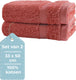 Hush. living hush living - gastendoek - set van 2 - 33×50 cm - 100% katoen - zware kwaliteit 500g m2 - stijlvol boord en ophanglus - koraal