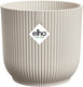 Elho vibes fold rond 14 - bloempot voor binnen - 100% gerecycled plastic - ø 14.1 x h 12.9 cm - linen white