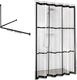 Sealskin easy roll - douchegordijnstangset 90x90x90 cm met douchegordijn 180x200 cm - zwart transparant