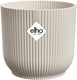 Elho vibes fold rond 22 - bloempot voor binnen - 100% gerecycled plastic - ø 22.0 x h 20.2 cm - linnen wit