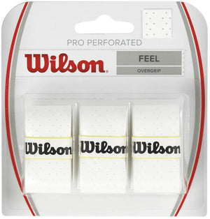 Wilson pro perforated tennis padel overgrip - wit