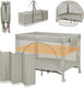Lionelo laura - compact 3 in 1 campingbedje, box babybed - lichtgewicht - 2 hoogtes - wielen met rem - gaas zijpanelen peuter ingang - inclusief draagtas opbergzak - reisbedje