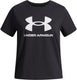 Under armour ua big logo ss unisex sportshirt - zwart - wit