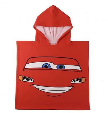 Cerdá life's little moments cars disney badponcho - 55 x 110 cm. - sneldrogend - lightning mcqueen - handdoek poncho