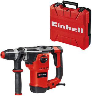 Einhell elektrische boorhamer te-rh 32-1600 4f - 1600 w - aantal slagen 4.600 min - 4,5 j - sds-plus - 4-functies: boren hamerboren beitelen met of zonder beitelslot - incl. transport- opbergkoffer