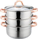 Klausberg 7732 - stoompan - 4 delig - 22 cm - rvs - alle warmtebronnen