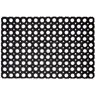 Hamat rubberen deurmat domino ring 40x60 cm zwart