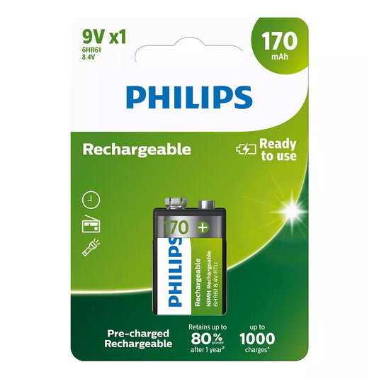 Battery Sales Europe Oplaadbare Batterij Rechargeable NimH 9V HR22 170mah
