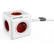 Allocacoc powercube extended stekkerdoos stekkerdoos (wit rood)