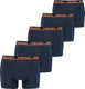 Head boxershorts orange peacoat 5-pack-xxl