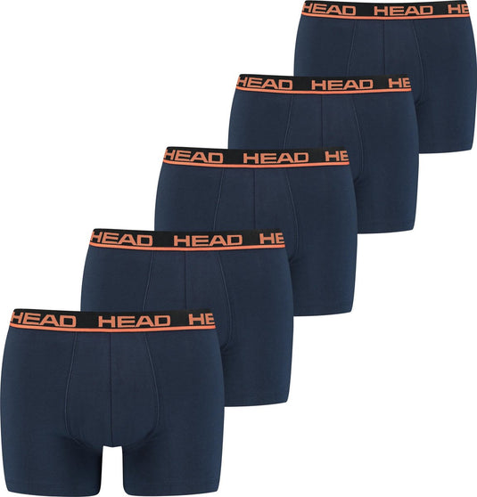 Head boxershorts orange peacoat 5-pack-l