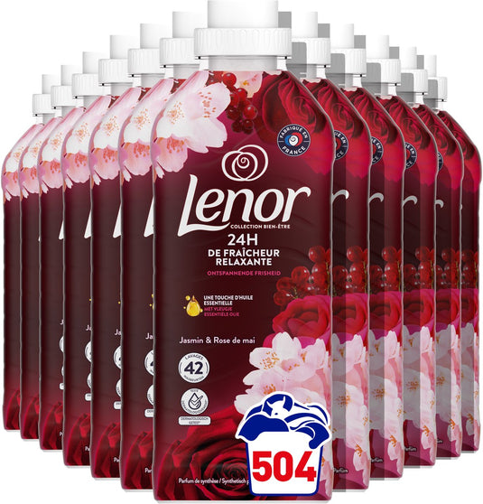 Lenor wasverzachter jasmijn rose de mai - 12 x 42 wasbeurten
