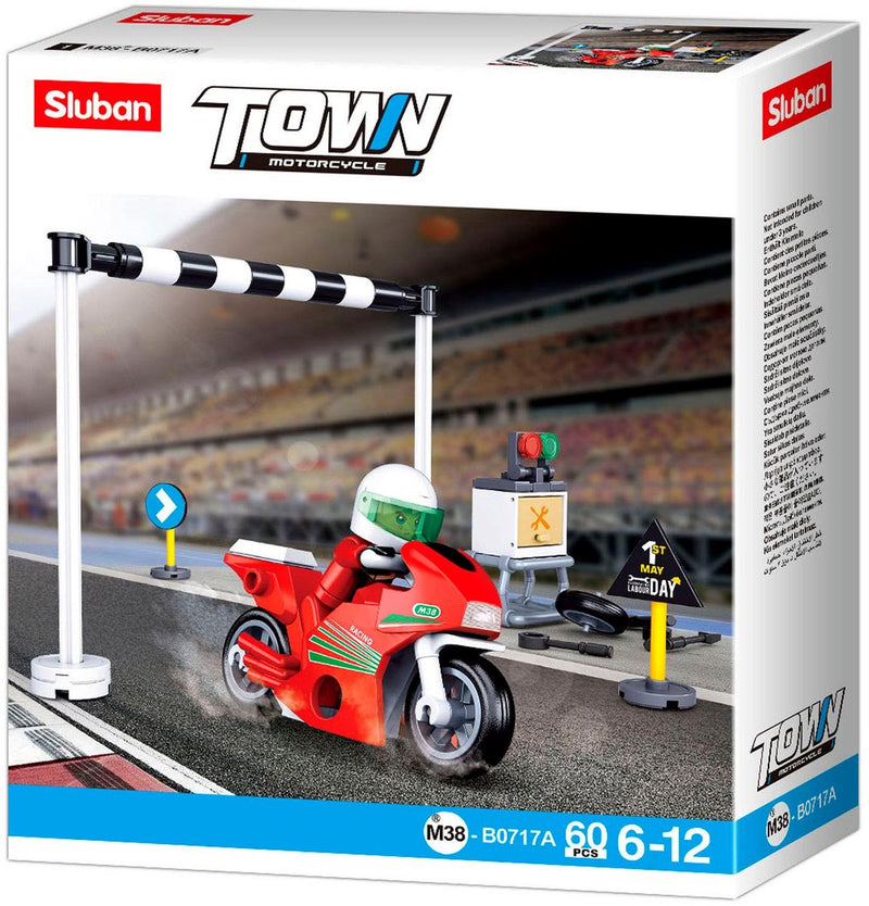 Afbeelding laden in galerijviewer, Sluban racemotor town junior 16,5 x 14,1 cm 60-delig
