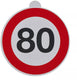 Proplus snelheidssticker 80 – italië – ra2 dgm 57477 – ø20 cm