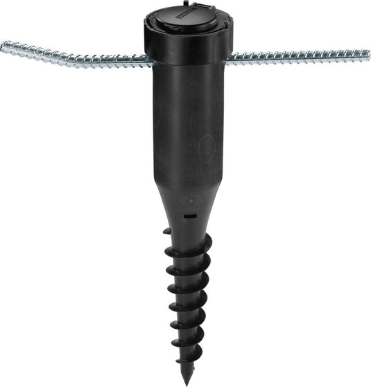 Leifheit droogmolen centreer bodemanker - incl. indraaistang - 50 mm diameter - zwart
