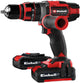 Einhell accu klopboor- schroefmachine te-cd 18 48 li-i kit - power x-change - 18 v li-ion - met impactfunctie - 2 snelheden - 48 nm - incl. 2x 2,0 ah accu en lader