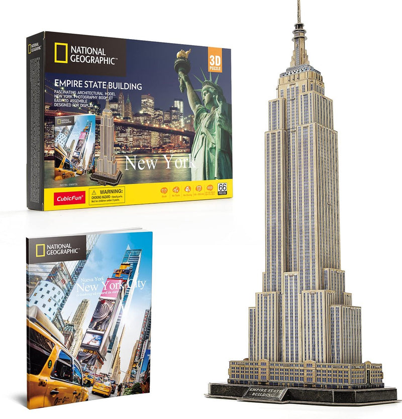 Chargez l'image dans la visionneuse de la galerie, Cubic fun 3d puzzel national geographic empire state building
