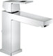 Grohe eurocube wastafelkraan - medium uitloop - met trekwaste - chroom - waterbesparend