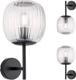 Paulmann selection bathroom wandlamp ruya ip44 e14 230v max. 20w dimbaar glas, zwart mat