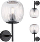 Paulmann selection bathroom wandlamp ruya ip44 e14 230v max. 20w dimbaar glas, zwart mat