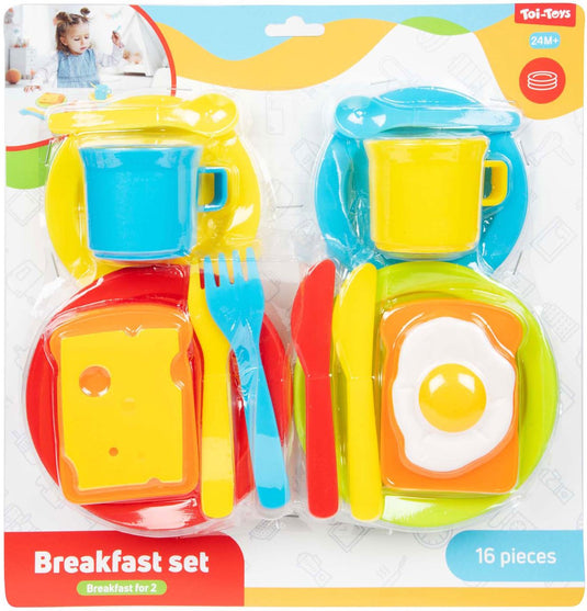 Toi-toys home food ontbijt set, 16dlg.