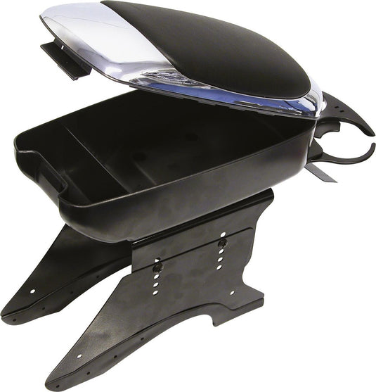 Carpoint armsteun universeel – zwart chroom – met opbergruimte bekerhouder – verstelbaar – comfort upgrade
