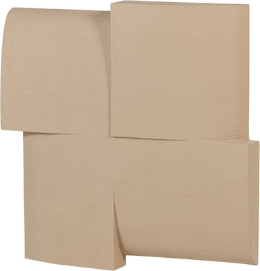 Woood tide wanddeco - betonlook - zand - 86x86x11