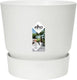 Elho greenville rond 30 - grote bloempot voor buiten met waterreservoir - 100% gerecycled plastic - ø 29.5 x h 27.8 cm - wit