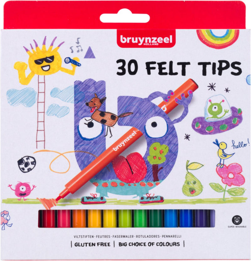 Afbeelding laden in galerijviewer, Bruynzeel viltstiften set | 30 kleuren
