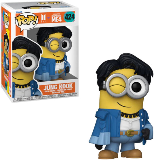 Funko minions despicable me 4 - bts - jung kook vinylfiguur 424 pop! meerkleurig