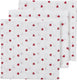 Meyco baby sweet heart hydrofiele doeken - 3-pack - red - 70x70cm