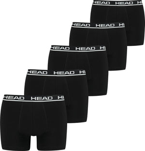 Head 5-pak heren boxershorts - zwart - multipack heren onderbroeken katoen - m