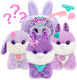 Moose toys scruff a luvs - paarse mystery knuffel in draagmand - konijntje