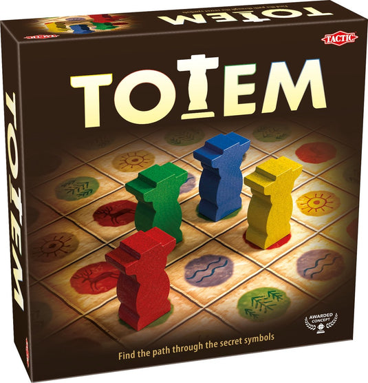 Tactic totem – bordspel – race naar de overkant met totems – leerzaam en tactisch – familiespel – bekroond spel – 2 tot 4 spelers – vanaf 7 jaar